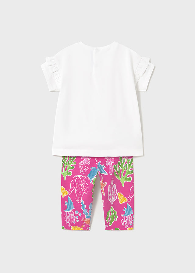 Mayoral 1739 Fuchsia Leggings Set In Stock Now