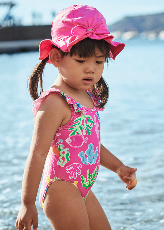 Mayoral 1742 Fuchsia Swimming Costume In Stock Now