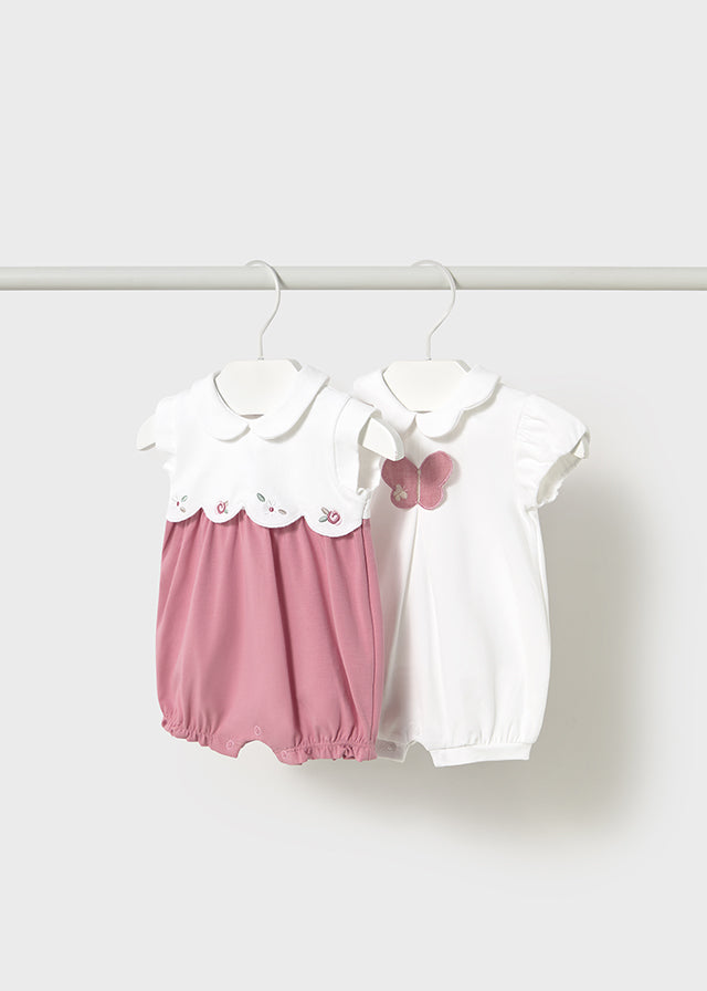 Mayoral 1752 Set of Two Rompers In Stock Now