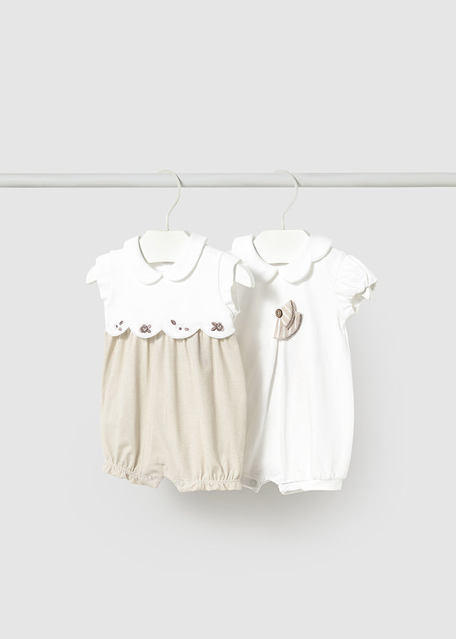 Mayoral 1752 Set of Two Rompers In Stock Now
