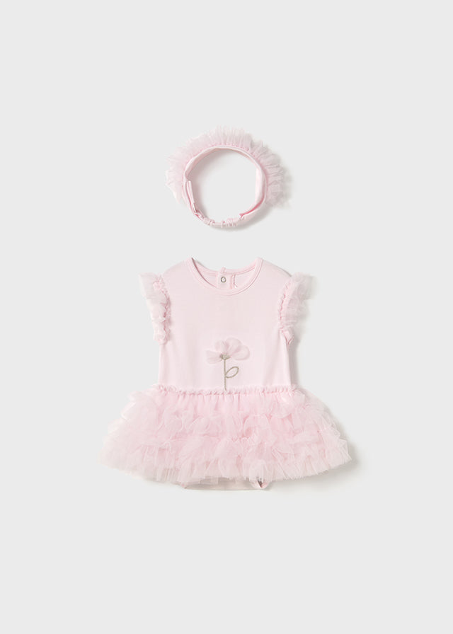 Mayoral 1756 Tutu Romper and Headband In Stock Now