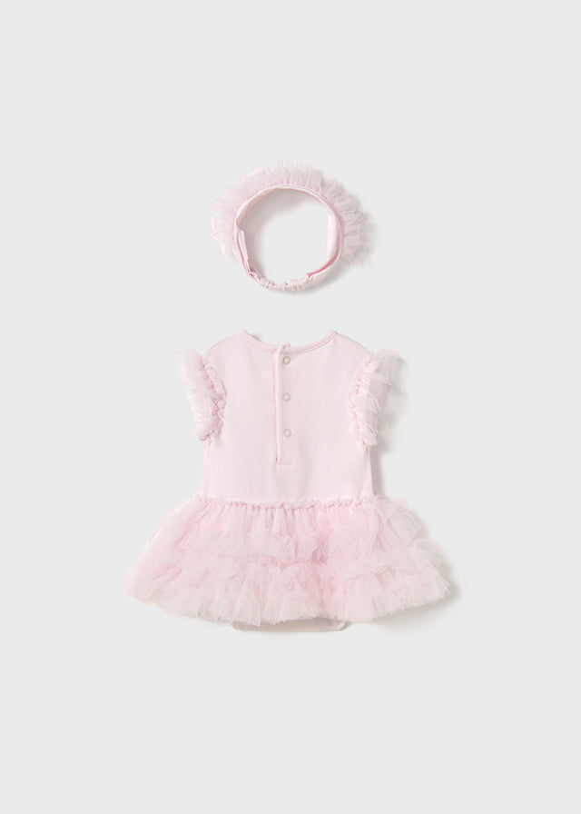 Mayoral 1756 Tutu Romper and Headband In Stock Now