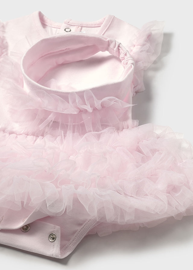 Mayoral 1756 Tutu Romper and Headband In Stock Now