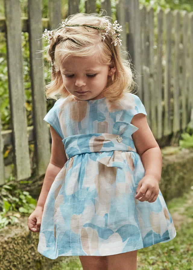 Mayoral 1909 Sky Printed Dress In Stock Now