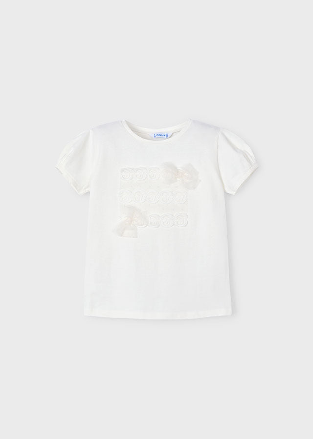 Mayoral 3001 Natural Tee-Shirt and Mayoral 3961 Natural Tulle Skirt In Stock Now