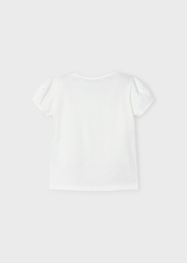 Mayoral 3001 Natural Tee-Shirt and Mayoral 3961 Natural Tulle Skirt In Stock Now