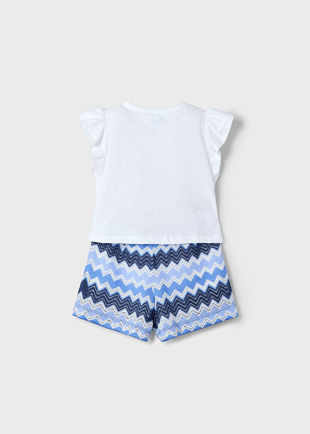 Mayoral 3209 Indigo Shorts Set In Stock Now