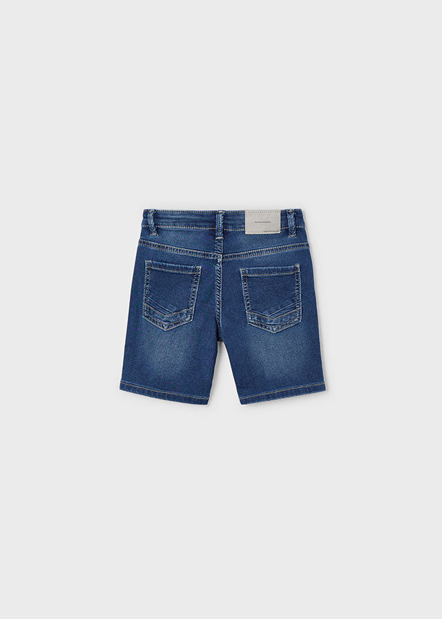 Mayoral 3106 Short Sleeve Polo Shirt and Mayoral 3218 Dark Denim Shorts In Stock Now