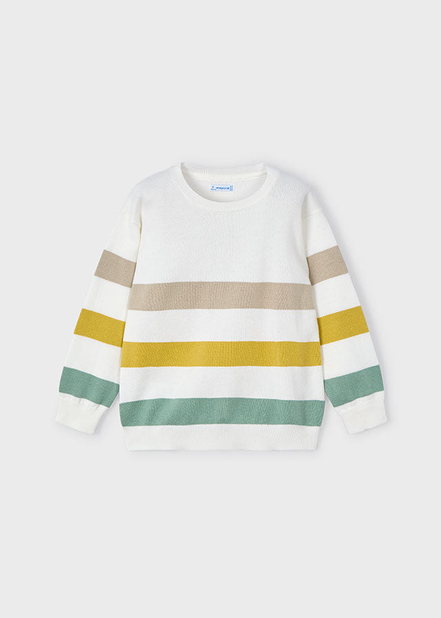 Mayoral 3366 Gold Stripe Jumper and Mayoral 512 Twill Trousers In Stock Now