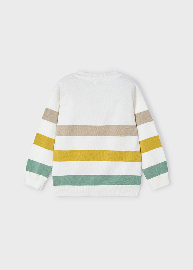 Mayoral 3366 Gold Stripe Jumper and Mayoral 512 Twill Trousers In Stock Now