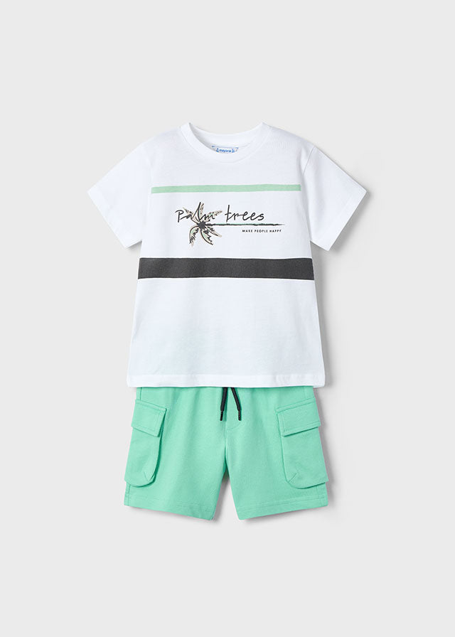 Mayoral 3605 Aqua Marine Shorts Set In Stock Now