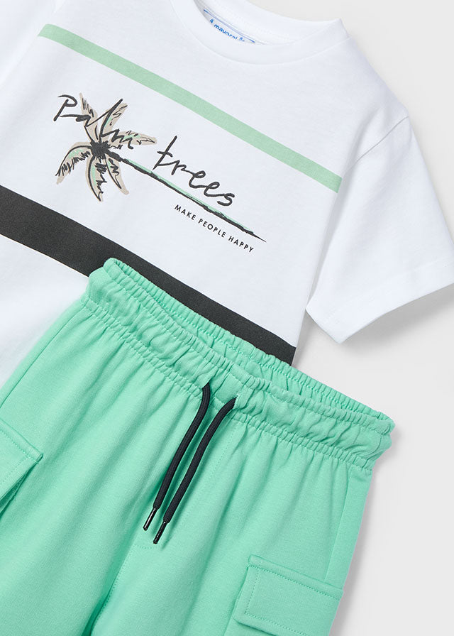 Mayoral 3605 Aqua Marine Shorts Set In Stock Now