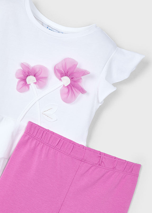 Mayoral 3704 Orchid Frilled Leggings Set In Stock Now