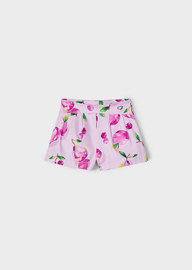 Mayoral 3015 Mauve Tee-Shirt and Mayoral 3905 Mauve Printed Shorts In Stock Now