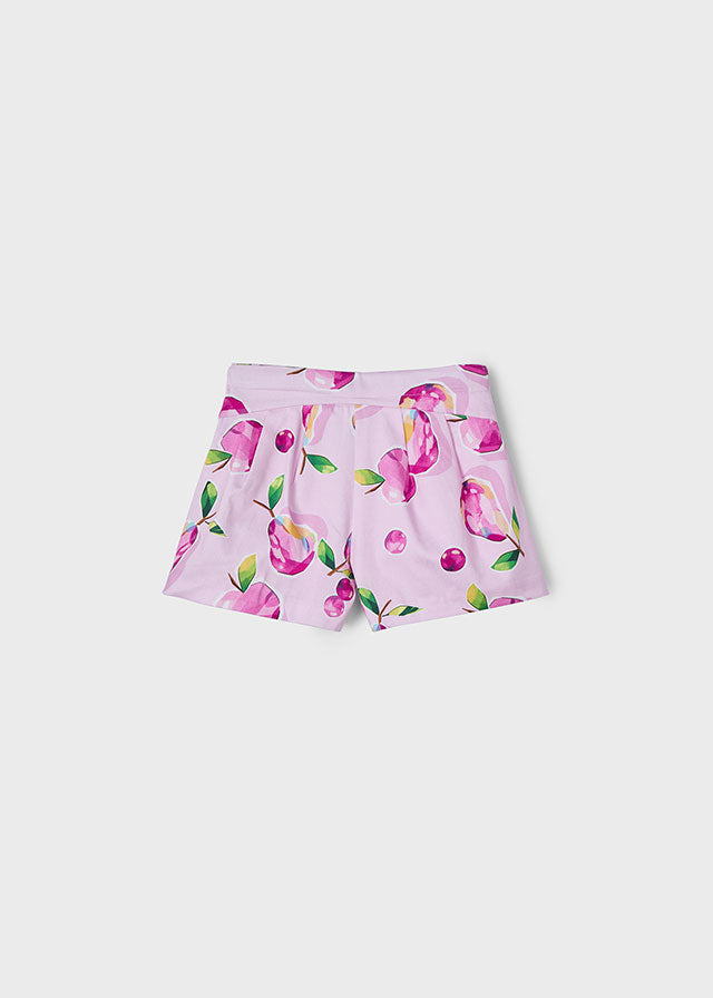 Mayoral 3015 Mauve Tee-Shirt and Mayoral 3905 Mauve Printed Shorts In Stock Now