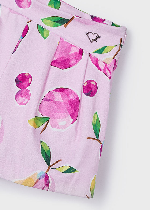 Mayoral 3015 Mauve Tee-Shirt and Mayoral 3905 Mauve Printed Shorts In Stock Now