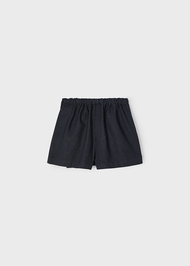 Mayoral 3024 White Stripe Top and Mayoral 3906 Black Shorts In Stock Now