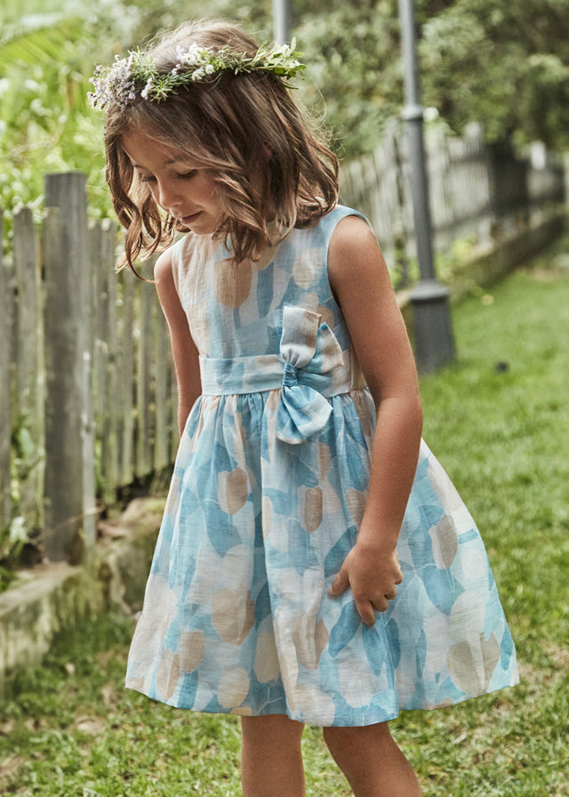 Mayoral 3913 Sky Printed Dress In Stock Now