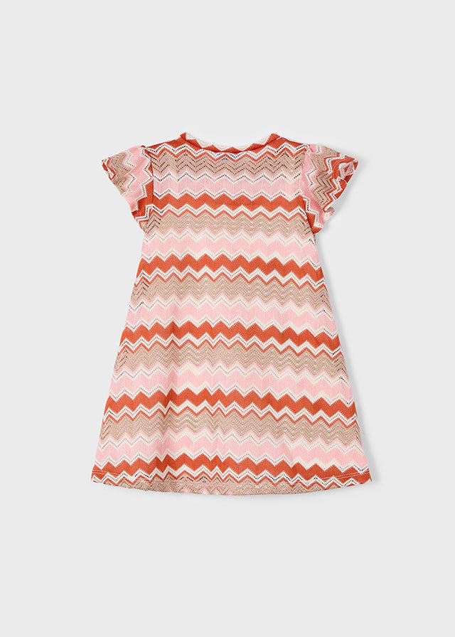 Mayoral 3926 Salmon Crochet Dress In Stock Now