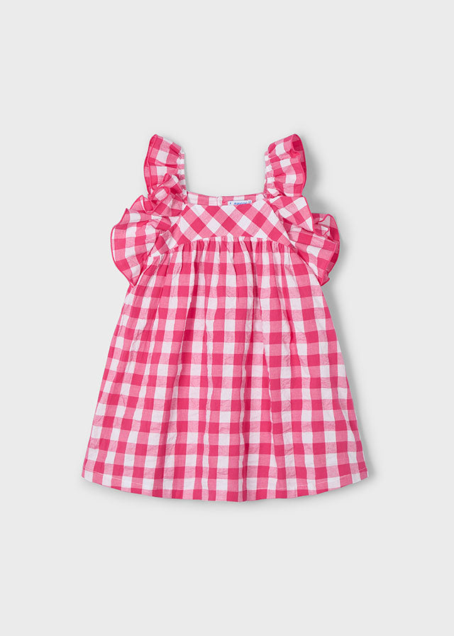 Mayoral 3935 Peony Gingham Dress In Stock Now