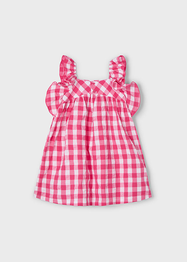 Mayoral 3935 Peony Gingham Dress In Stock Now