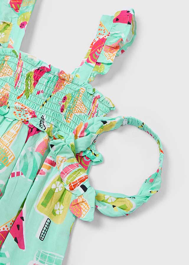 Mayoral 3939 Aqua Dress, Headband and Mayoral 3719 Aqua Swimming Costume In Stock Now