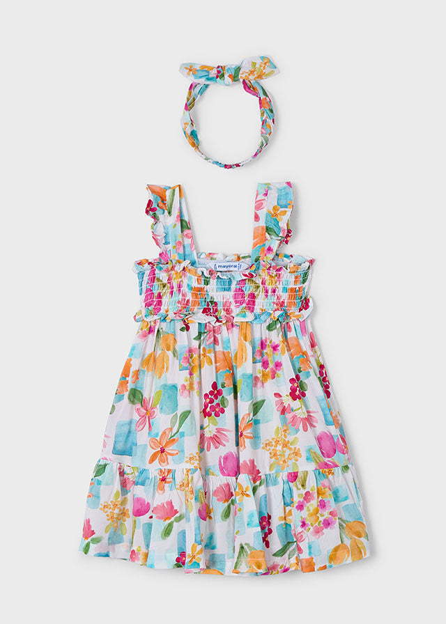 Mayoral 3939 Dress, Headband and Mayoral 3719 Swimming Costume In Stock Now