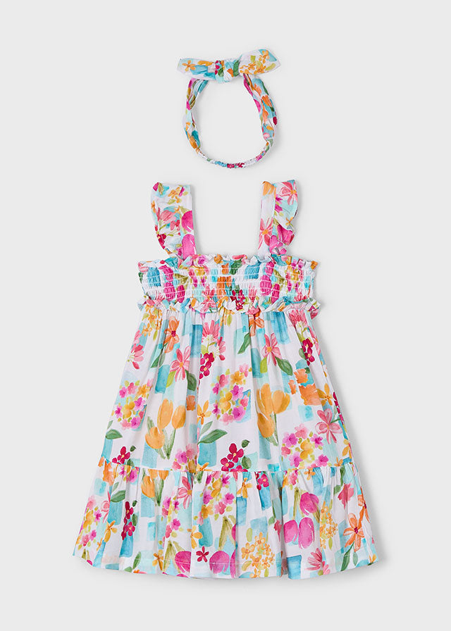 Mayoral 3939 Dress, Headband and Mayoral 3719 Swimming Costume In Stock Now