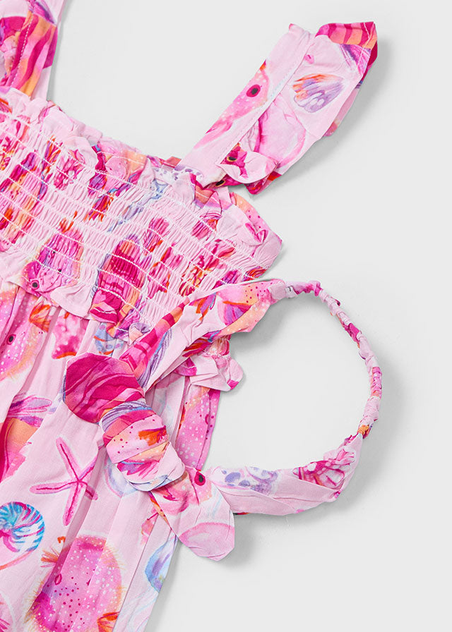 Mayoral 3939 Magenta Dress, Headband and Mayoral 3719 Magenta Swimming Costume In Stock Now