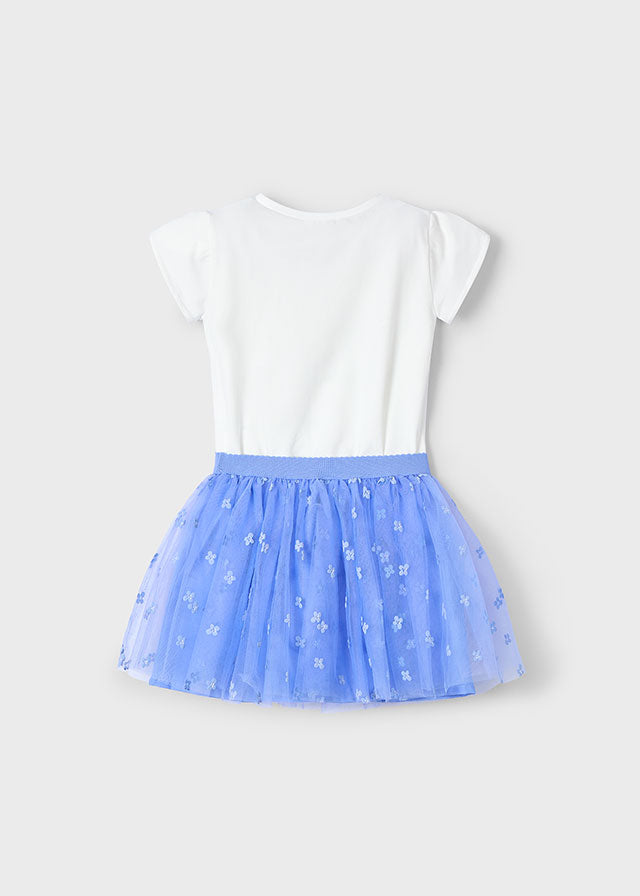 Mayoral 3946 Indigo Tulle Skirt Set In Stock Now