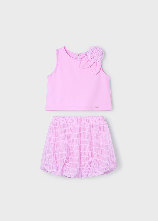 Mayoral 3966 Mauve Top and Skirt In Stock Now