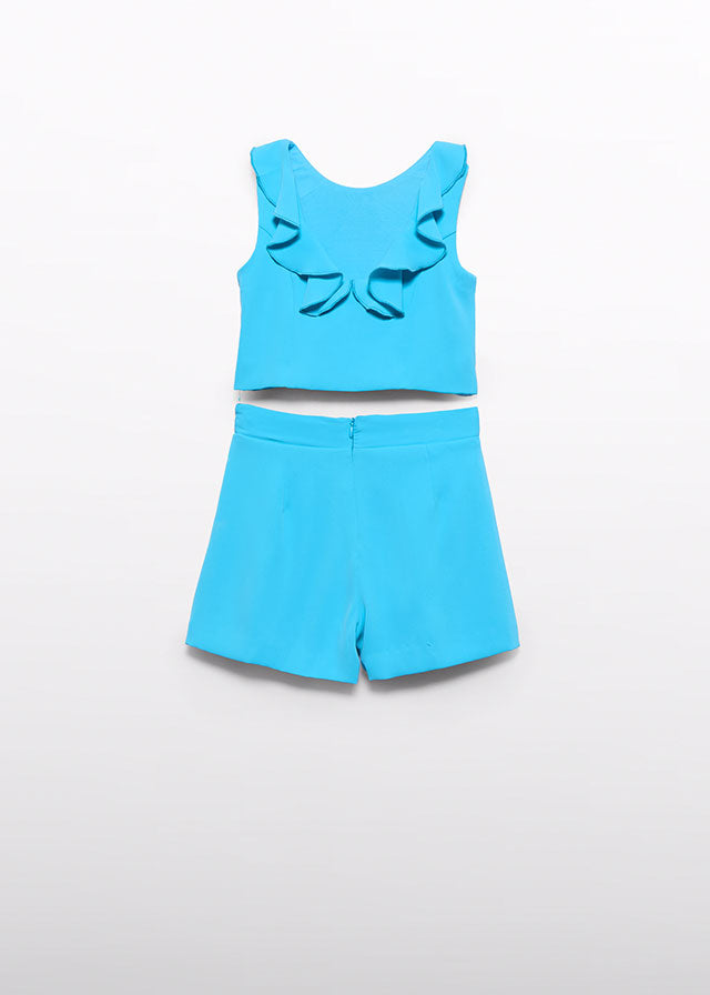 Abel & Lula 5232 Turquoise Ruffle Shorts Set In Stock Now