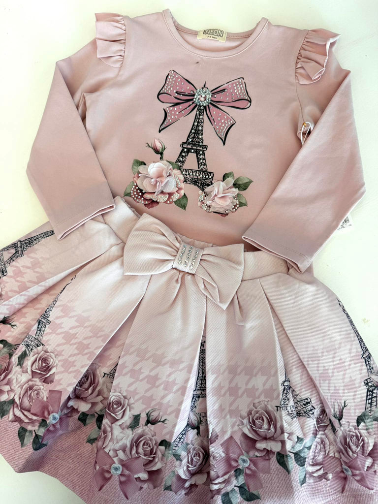 Pre-Order Cherubs Paris in Bloom Skirt Set