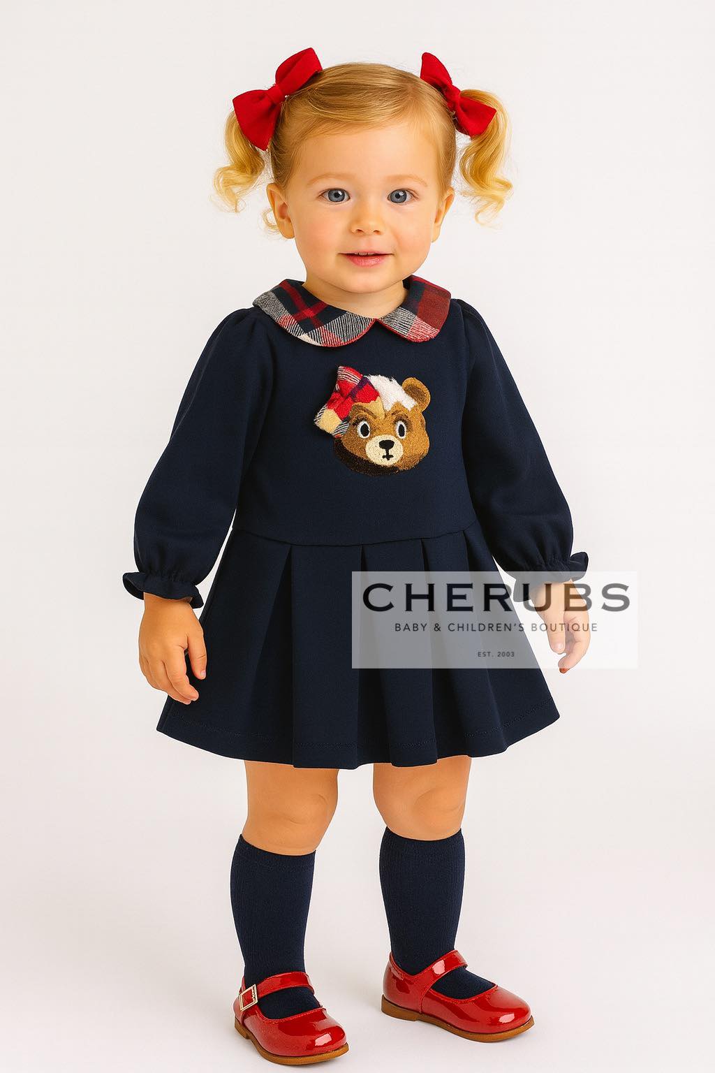 Deolinda 25421 Winter Wonderland Teddy Bear Dress Cherubs Deolinda 25421 Winter Wonderland Teddy Bear Dress Cherubs