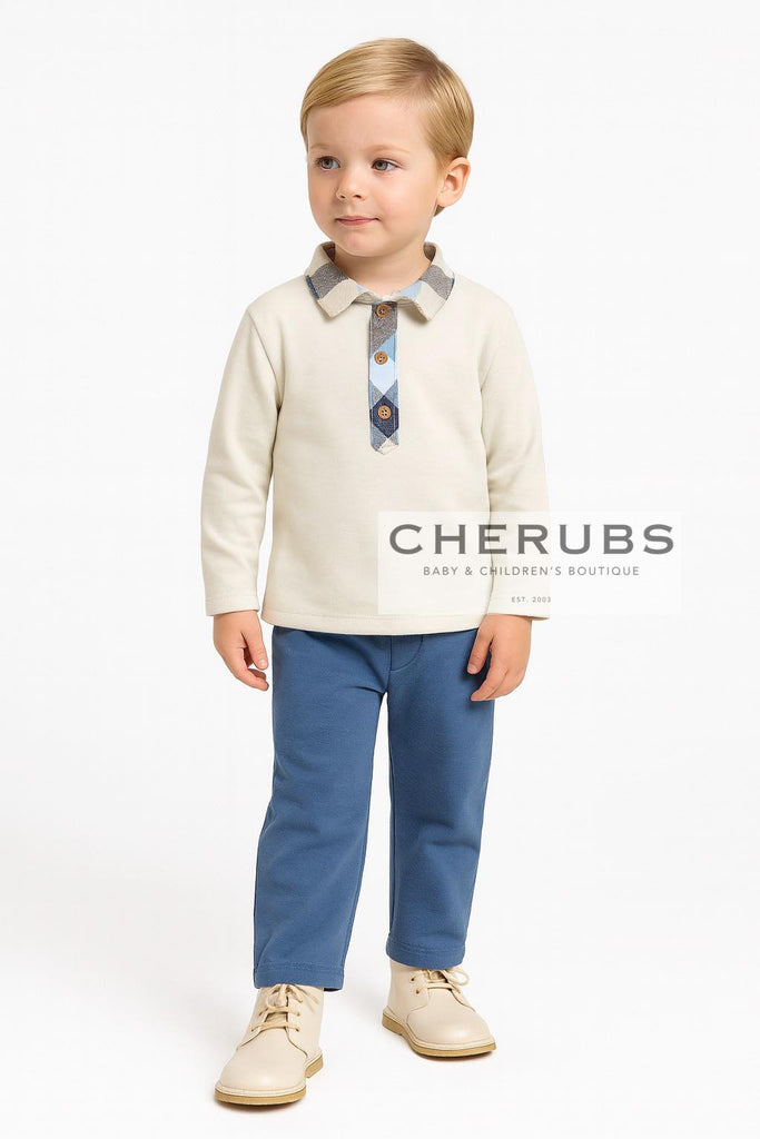 Deolinda 25735 Lyon Polo Shirt with Blue Trousers In Stock Now