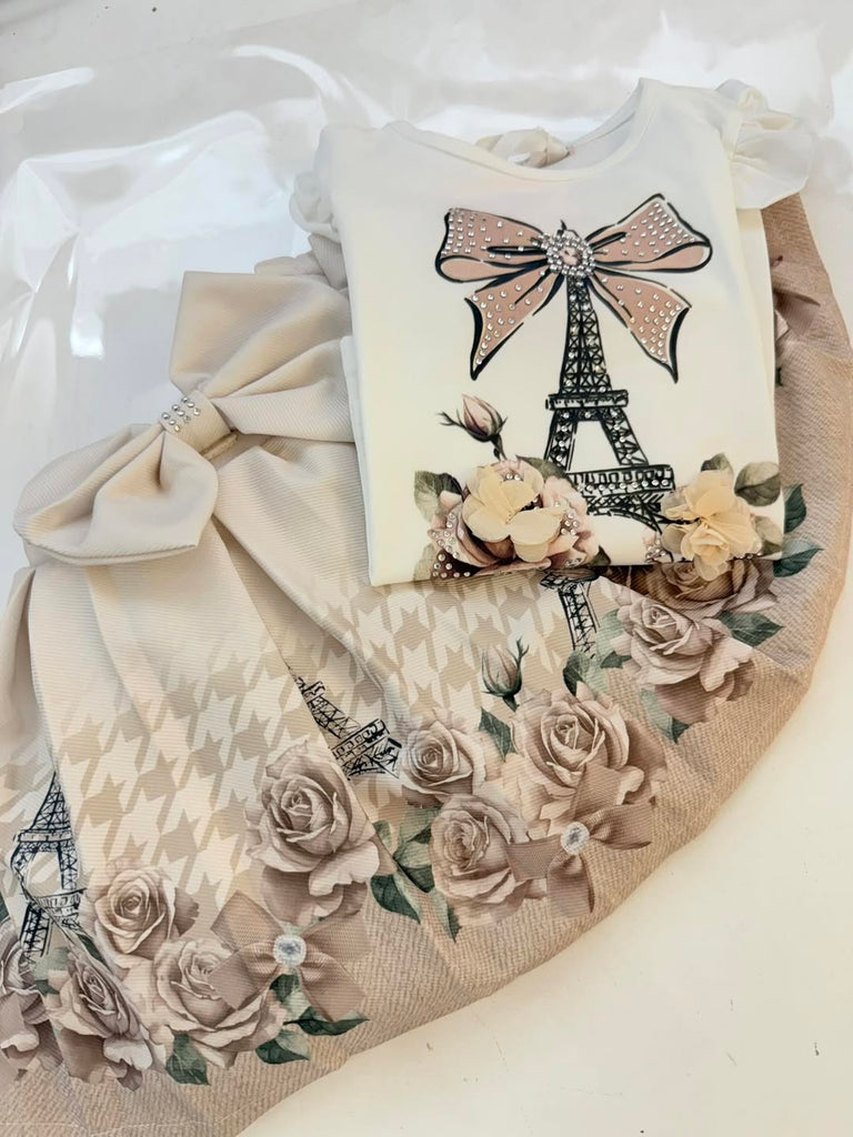 Cherubs Cream Paris in Bloom Skirt Set In Stock Now