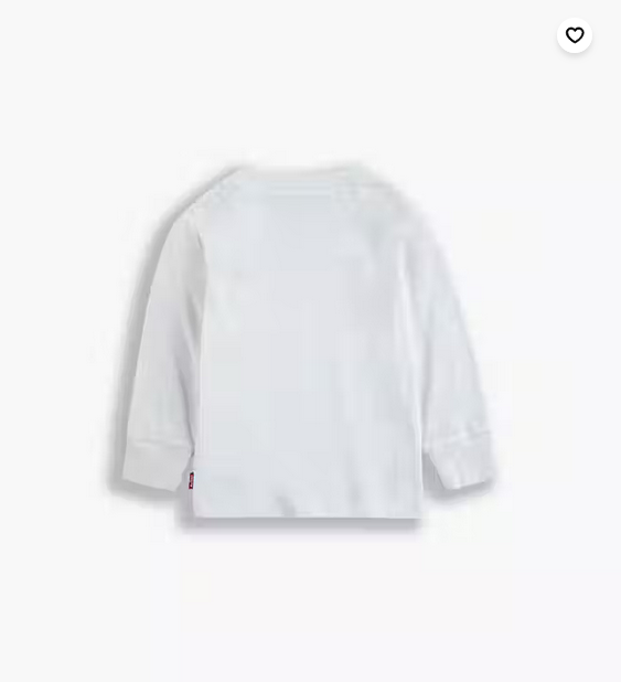 Levi's Boys Logo White Long Sleeve Tee-Shirt In Stock Now