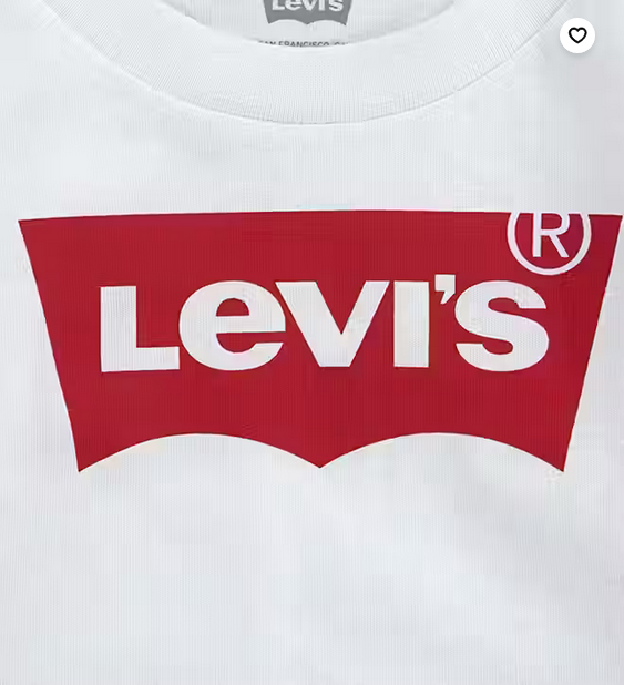 Levi's Boys Logo White Long Sleeve Tee-Shirt In Stock Now