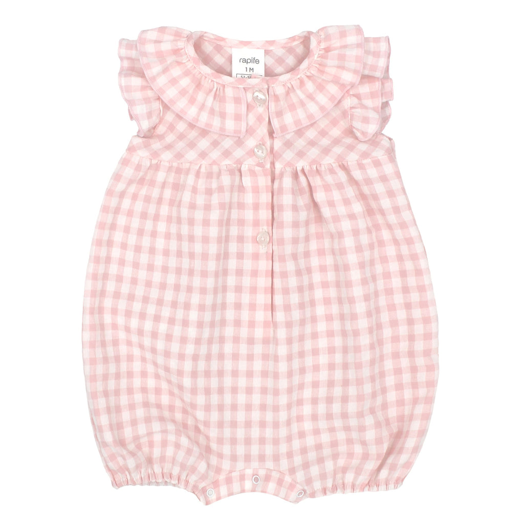 Rapife 4407 Pink Gingham Romper In Stock Now