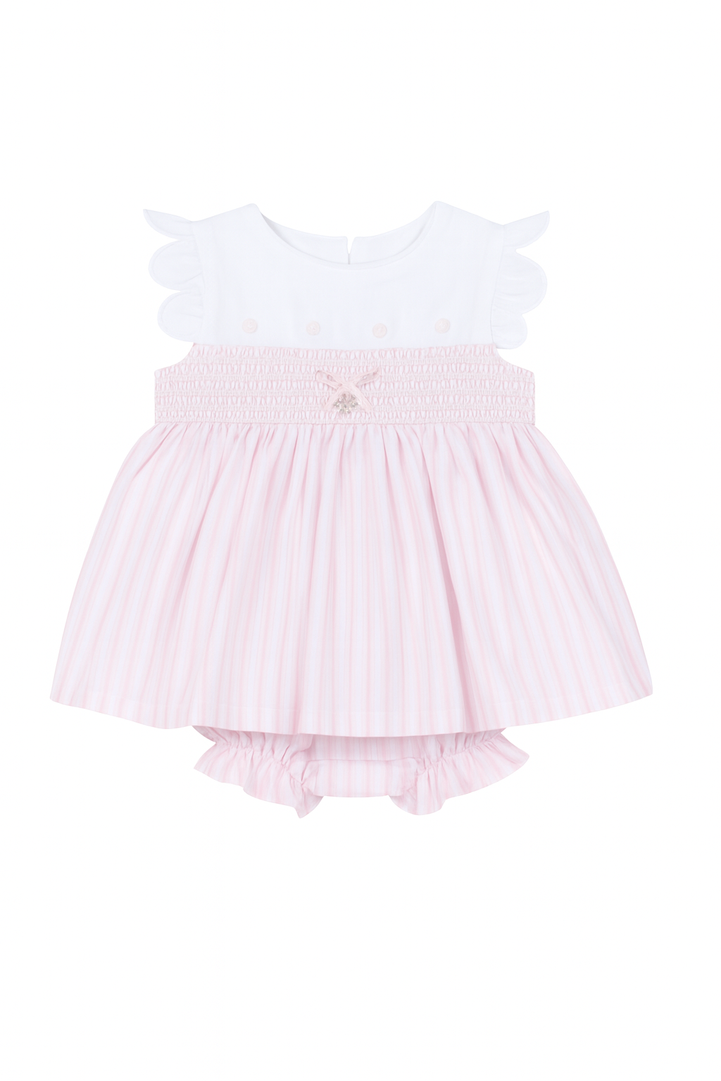 Pink Stripe Smocked Dress & Panties – Deolinda SS26 – Cherubs