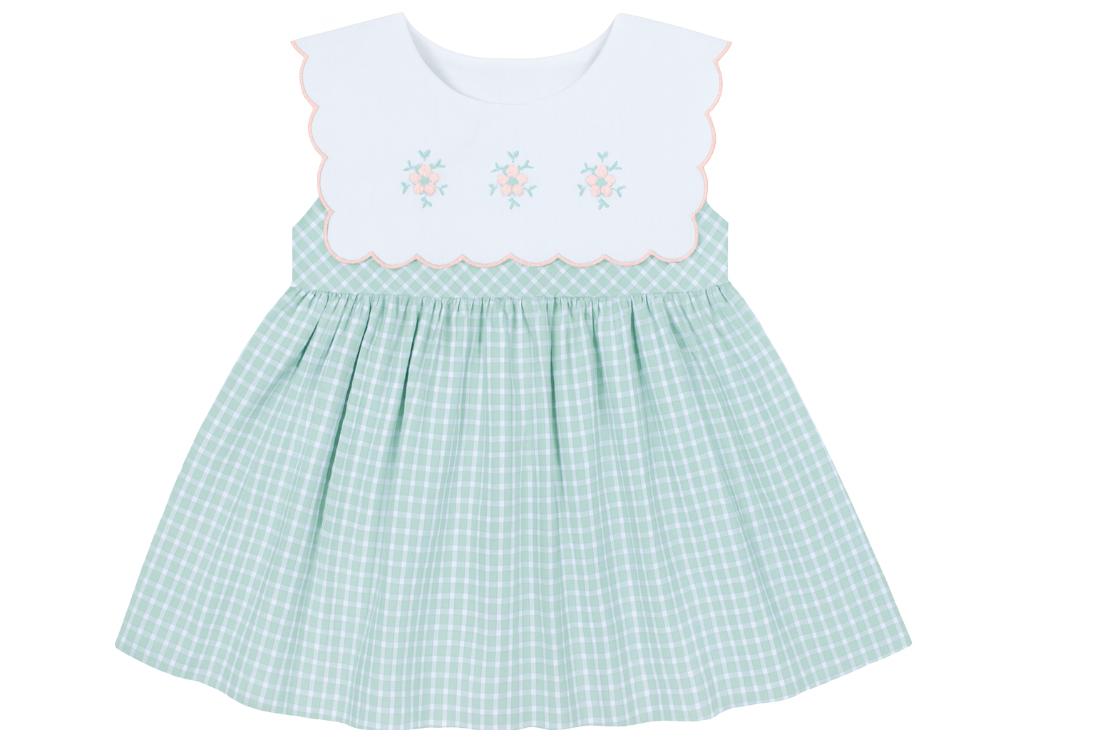 White & Blush Smocked Dress - Deolinda SS26 In Stock Now