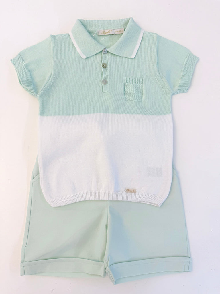 Rigola Organic Cotton Knit Polo Shirt and Shorts In Stock Now