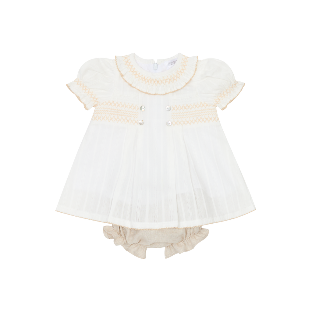 Deolinda 25303 Chantily Smocked Dress and Panties In Stock Now