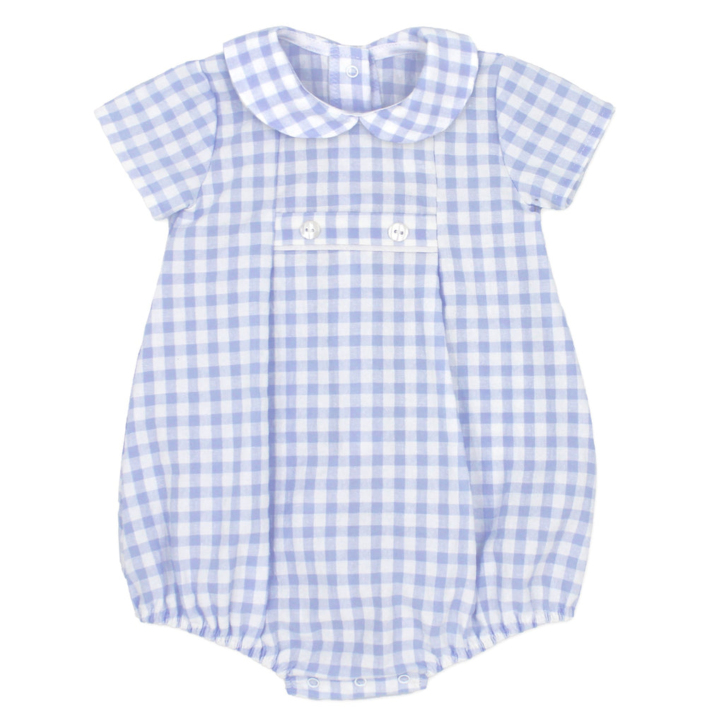 Rapife 4408 Sky Blue Gingham Romper In Stock Now