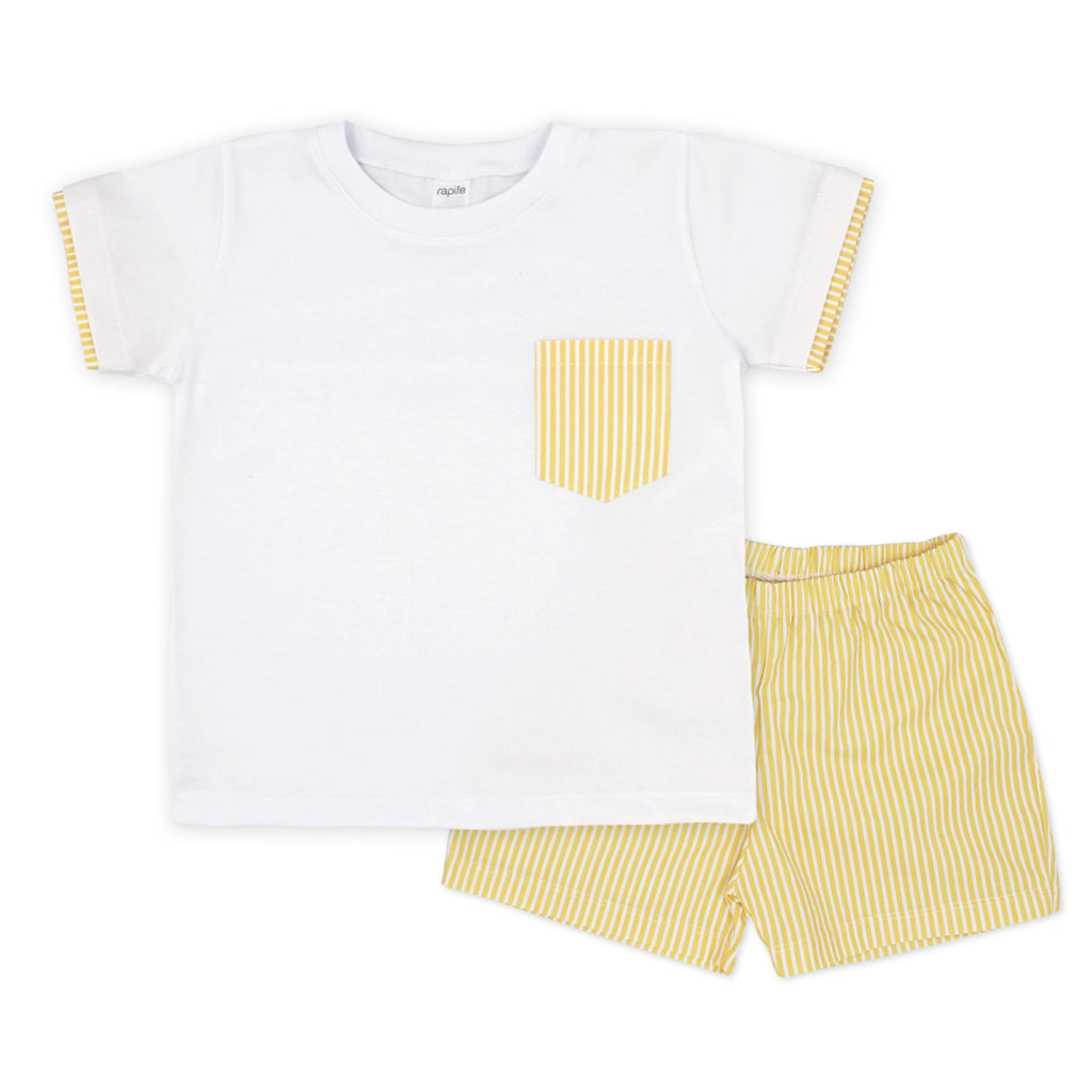 Rapife 4650 Tee-Shirt and Yellow Stripe Shorts In Stock Now
