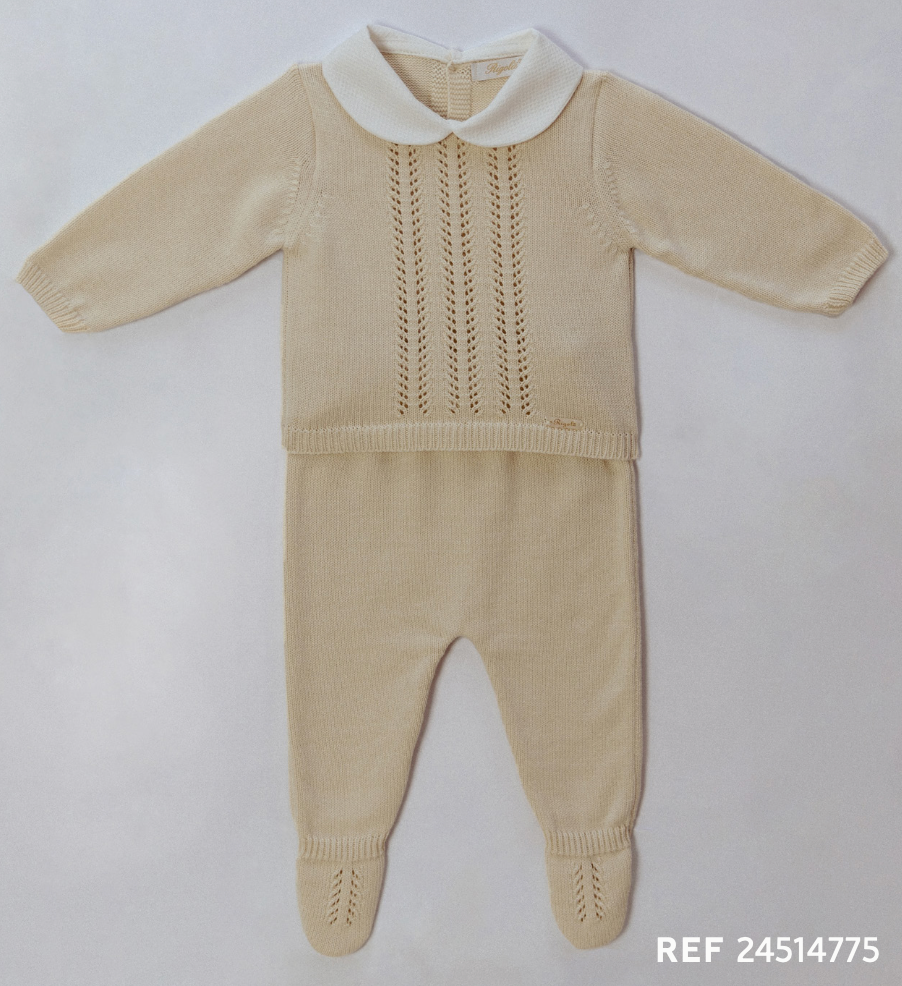 Rigola Coconut Organic Cotton Two Piece Knit Set and Blanket In Stock Now