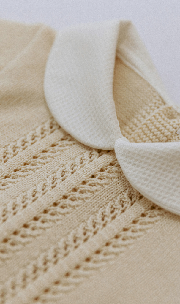 Rigola Coconut Organic Cotton Two Piece Knit Set and Blanket In Stock Now