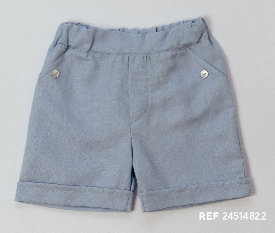 Rigola Ocean Blue Organic Cotton Knit Polo Shirt and Shorts