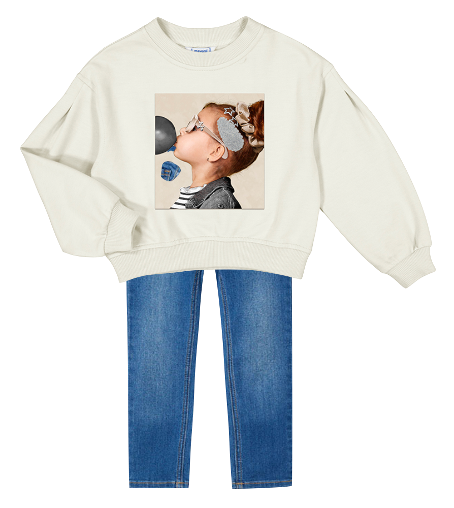 Mayoral 3401 Jumper and Mayoral 548 Denim Jeans In Stock Now