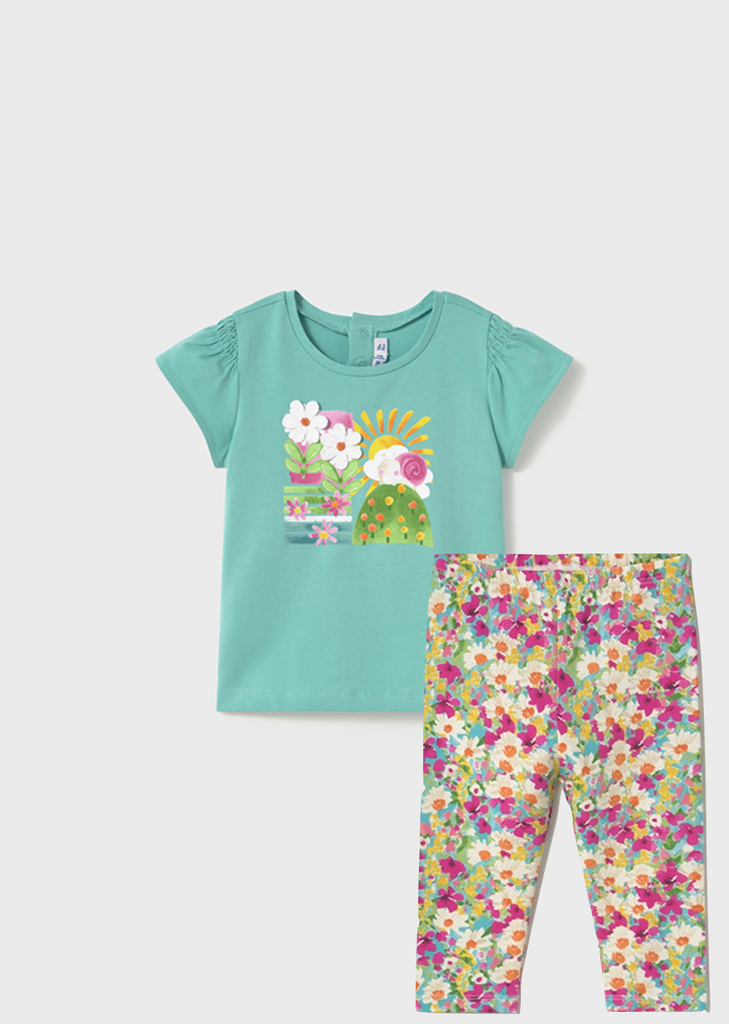Mayoral 1049 Embroidered Tee-Shirt and Mayoral 1733 Leggings In Stock Now